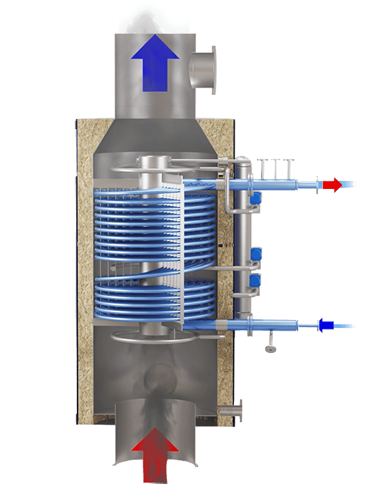 Exhaust Gas Boiler on a Maritime Ship